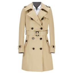 網上下單訂購女長款風褸  個人設計雙排八粒鈕 調節腰帶 乾濕褸西裝 修身風褸專門店 長款褸 197克 35% Cotton 65% Polyester FW1001 CHENSHANG SKJ053 網上下單訂購女長款風褸  個人設計雙排八粒鈕 調節腰帶 乾濕褸西裝 修身風褸專門店 長款褸 197克 35% Cotton 65% Polyester FW1001 CHENSHANG SKJ053